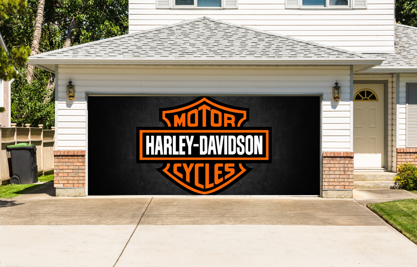 Harley Davidson Motor Cycles Garage Door Cover Banner Wrap