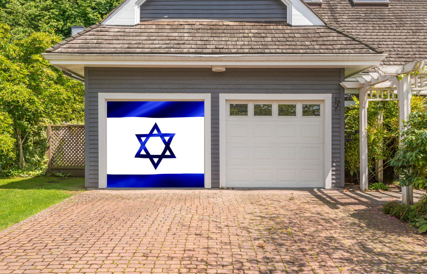 כיסוי דלת מוסך דגל ישראל