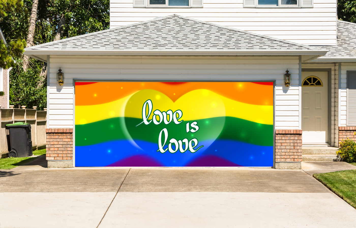 Love Is Love Pride כיסוי דלת מוסך