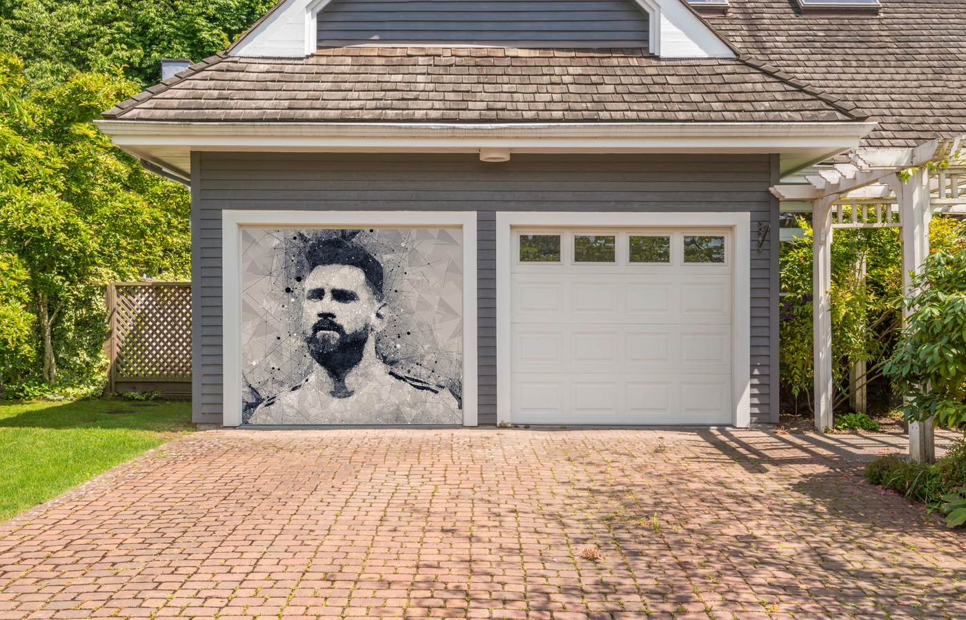Messi 3D Garage Door Cover