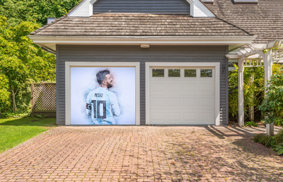 Messi Illustration Garage Door Cover