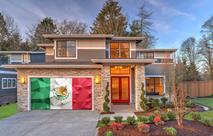 Mexico 3D Wall Flag Garage Door Cover