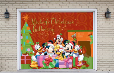 Mickey Christmas Disney Garage Door Cover Banner Backdrop