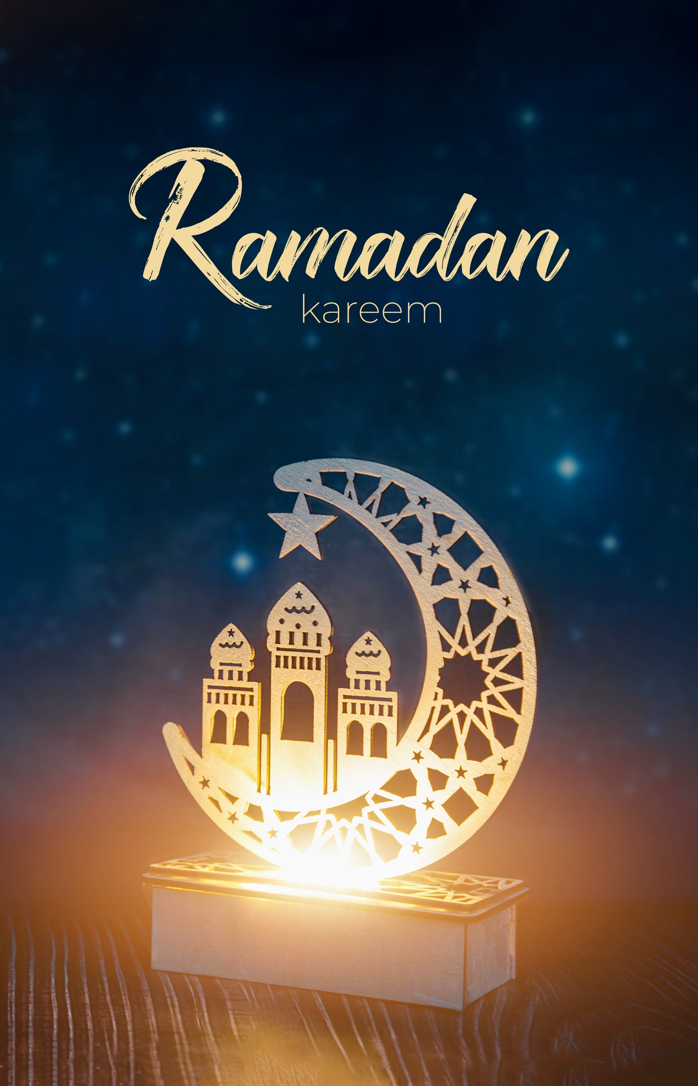 Ramadan Lamp Against Serene and Beautiful Evening Sky