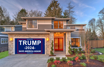 Trump 2024 Save America Again Garage Door Cover Banner Backdrop Wrap