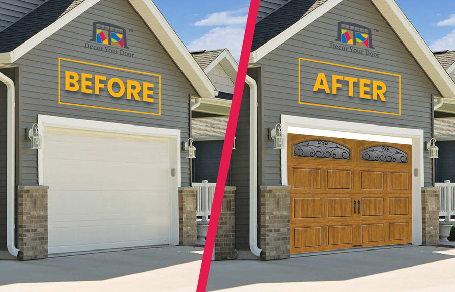 Ultra Grain Garage Door Cover Wrap Banner Backdrop - Decor Your Door™