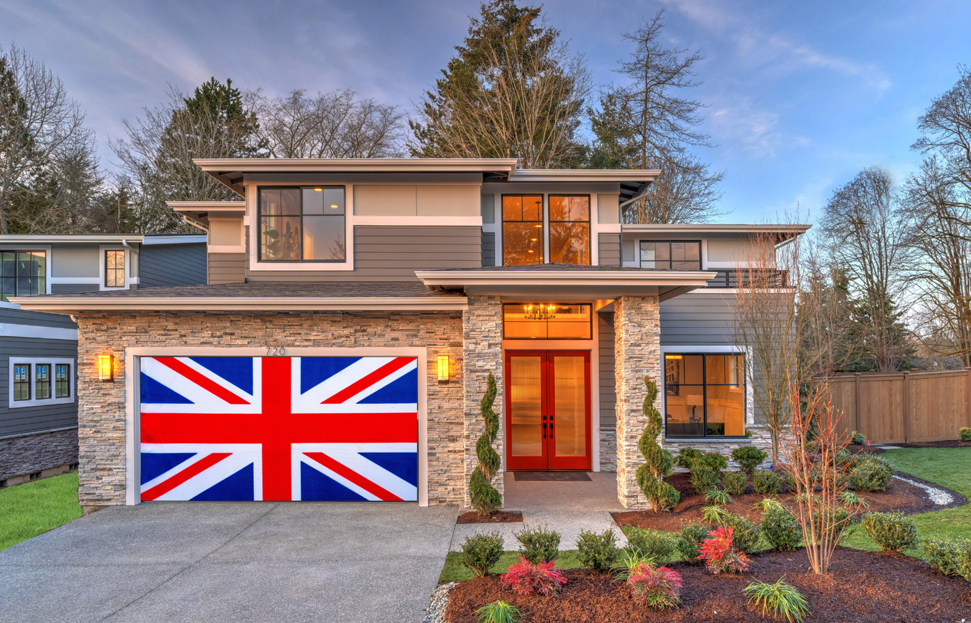 כיסוי דלת מוסך דגל בריטניה