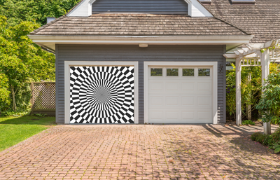 Vector Abstract Psychedelic Garage Door Cover Wrap