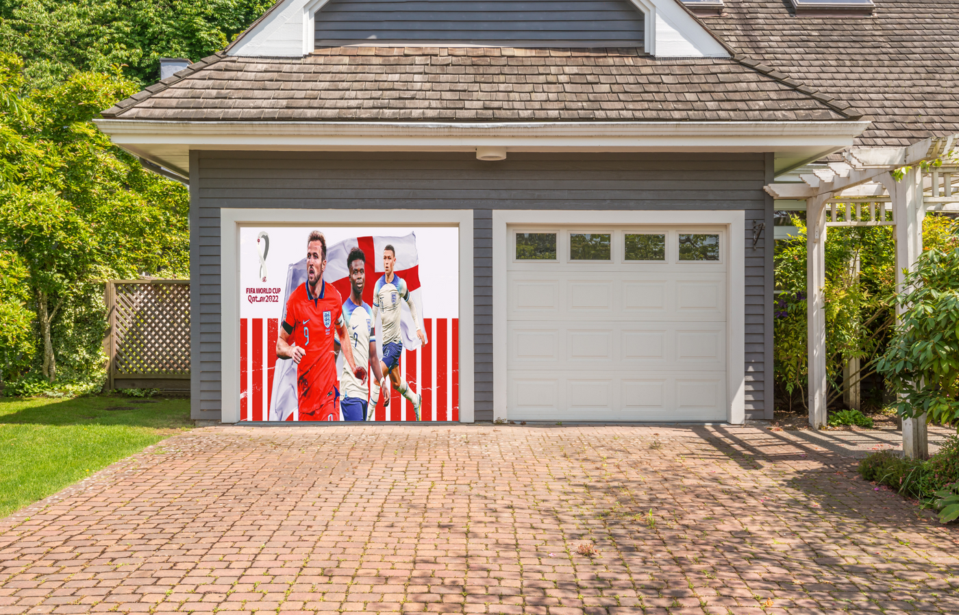 World Cup England 2022 Garage Door Cover